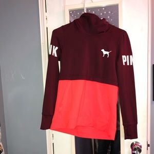 Victoria Secret PINK Maroon and Orange Sweater
